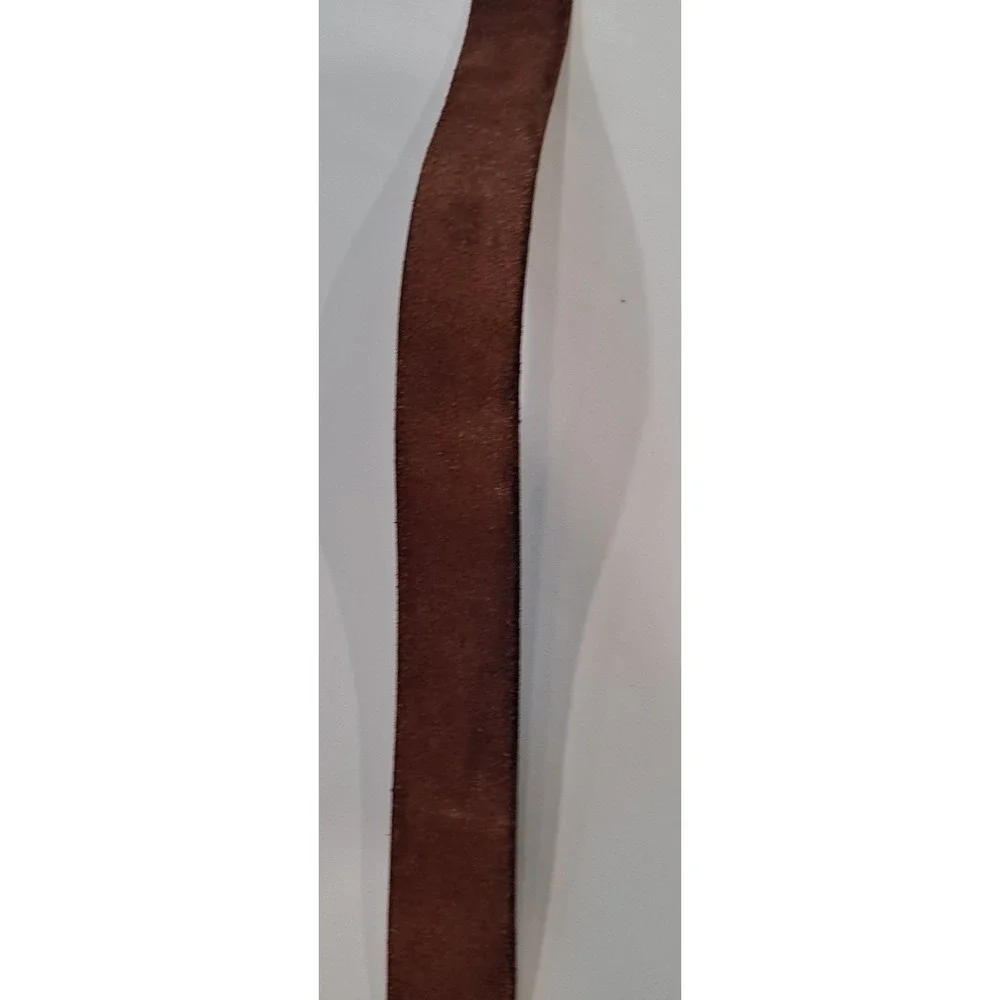 Vintage Kids  29 Inch Hand Tooled Leather Belt Brown Western Cowboy